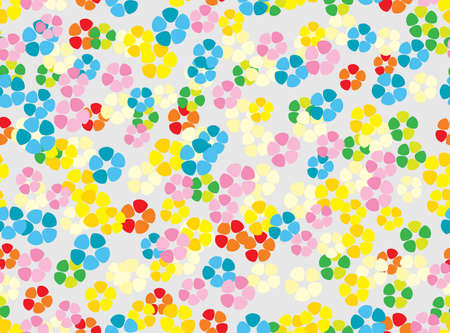Seamless colorful tender floral background, illustrationのイラスト素材