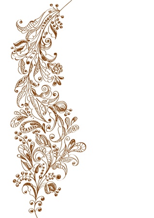 Hand Drawn floral background, beautiful illustrationのイラスト素材