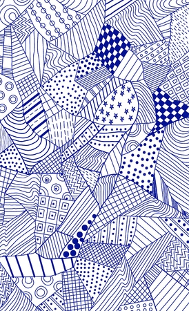 ornate hand drawn pattern, beautiful illustrationのイラスト素材