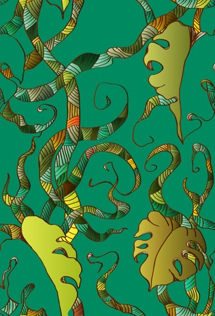 Stylish floral background, hand drawn flowers, illustrationのイラスト素材