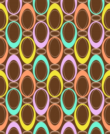 Seamless pattern with color ovals for design, background, illustrationのイラスト素材