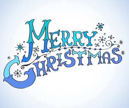 Christmas Card, Merry Christmas lettering, illustration for your designのイラスト素材