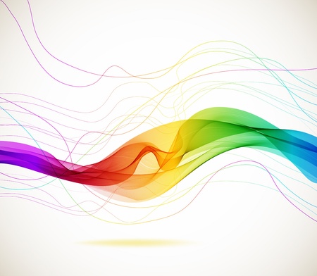 Abstract colorful background with wave, illustrationのイラスト素材