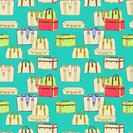 travel suitcases seamless illustrationのイラスト素材