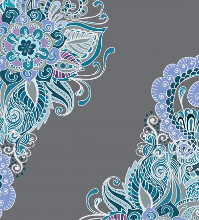 hand drawn floral background, illustrationのイラスト素材