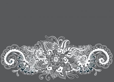 hand drawn floral background, illustrationのイラスト素材