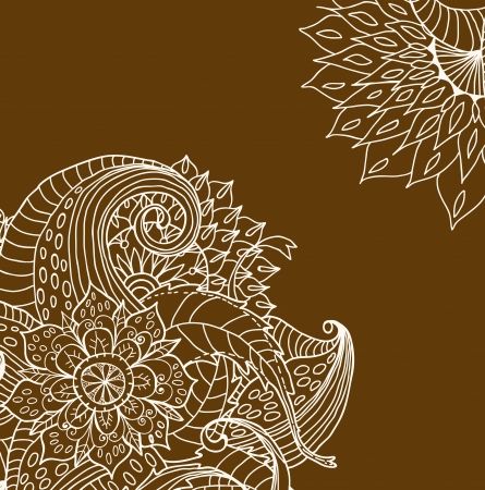 hand drawn floral card, illustrationのイラスト素材