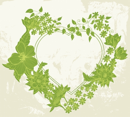 Floral Valentine background with heart for holiday card designのイラスト素材