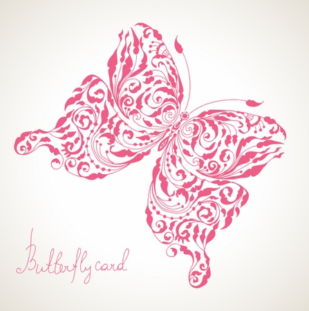 Floral butterfly card for your designのイラスト素材