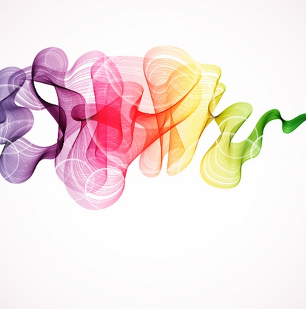 Abstract colorful background with wave, illustrationのイラスト素材