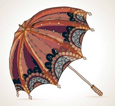 Beautiful color umbrellaのイラスト素材