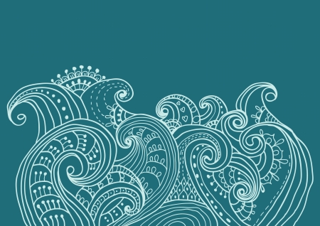 Stylish floral background, hand drawn flowers for holiday designのイラスト素材