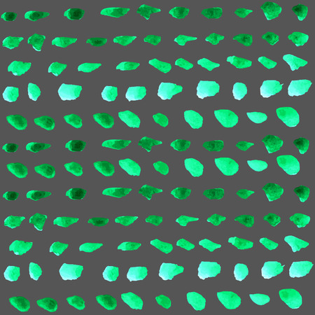 Watercolor green drops background over dark grayのイラスト素材