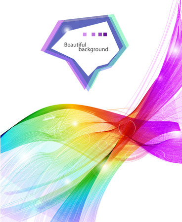 Abstract colorful template background, Brochure design with beautiful waveのイラスト素材