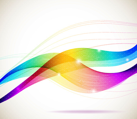 Abstract colorful template background, Brochure design with beautiful waveのイラスト素材