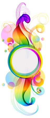 Abstract colorful background with wave, illustrationのイラスト素材