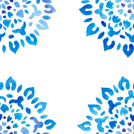Watercolor snowflakes seamless pattern over whiteのイラスト素材
