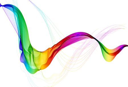 Abstract colorful background with wave, illustrationのイラスト素材