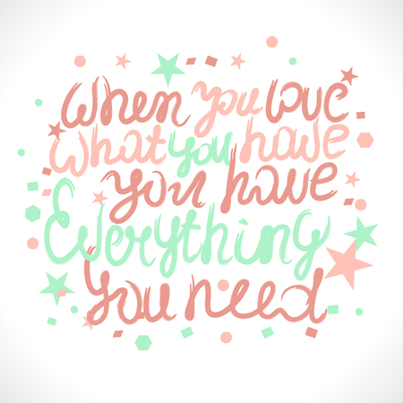Valentine quote background. Love quote. Valentine day design, Hand drawn love quote, handlettering styleのイラスト素材