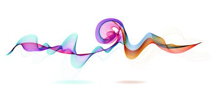 Abstract waves over white