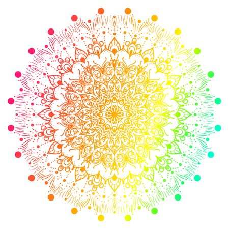 Flower Mandala. Vintage decorative elements. Oriental pattern, vector illustrationの写真素材