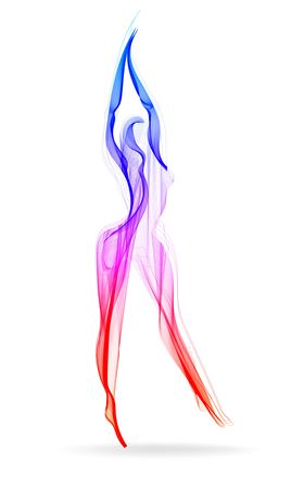 Woman dancer, ballerina, elegant silhouette, modern fashion illustrationのイラスト素材