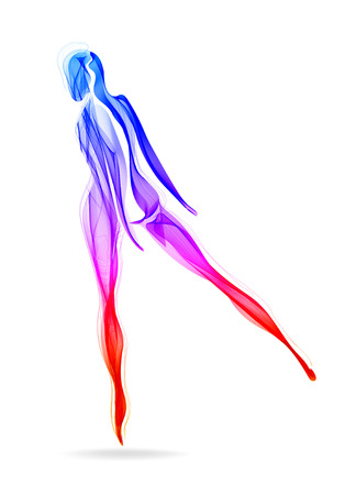 Woman dancer, ballerina, elegant silhouette, modern fashion illustrationのイラスト素材