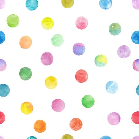 Polka Dot Pattern, Seamless  over whiteの写真素材