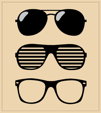 set of sunglasses  vector illustration background のイラスト素材