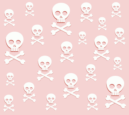 cross bones and skulls. crossbones and skull. pattern in vector formatのイラスト素材