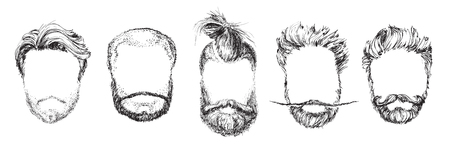 Hair and beards design.のイラスト素材
