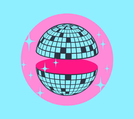 Disco ball Vector icon. Party Template djのイラスト素材