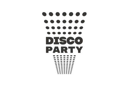 Disco party banner. Retro music poster. Party Template dj. 80s Disco ball. Party 70sのイラスト素材