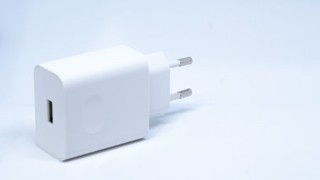 usb plug isolated on white backgroundの写真素材