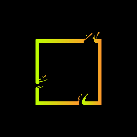Vector illustration. Abstract colorful rectangle. Dynamic form of liquid spray. Background for the poster, cover, banner, poster.のイラスト素材