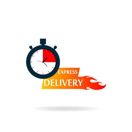 Express delivery icon for apps and website. Delivery concept. Vector illustration. Flat design.のイラスト素材