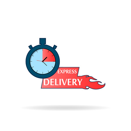 Express delivery icon for apps and website. Delivery concept. Vector illustration. Flat design.のイラスト素材