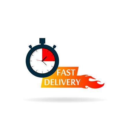 Fast delivery icon for apps and website. Delivery concept. Vector illustration. Flat design.のイラスト素材