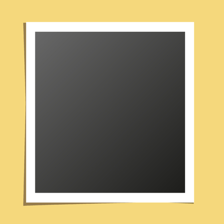 White paper photo frame isolated mockup. Realistic photograph with blank space for your image.のイラスト素材
