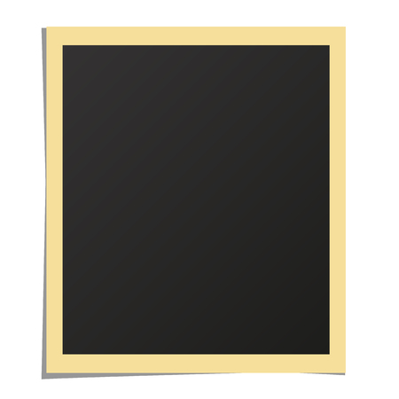 White paper photo frame isolated mockup. Realistic photograph with blank space for your image.のイラスト素材