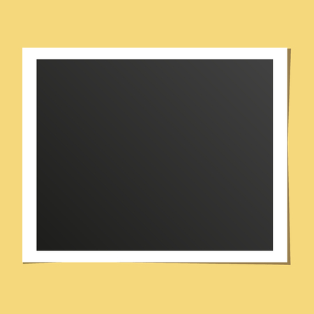 White paper photo frame isolated mockup. Realistic photograph with blank space for your image.のイラスト素材