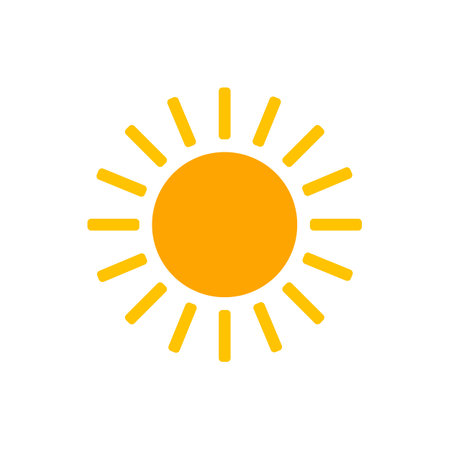 Sun icon. Trendy vector summer symbol for website design, web button, mobile app.のイラスト素材