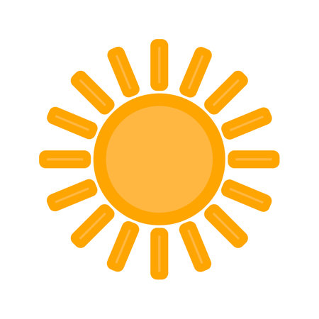 Sun icon. Trendy vector summer symbol for website design, web button, mobile app.のイラスト素材