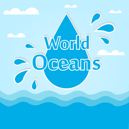 Illustration on the theme "World Oceans"のイラスト素材