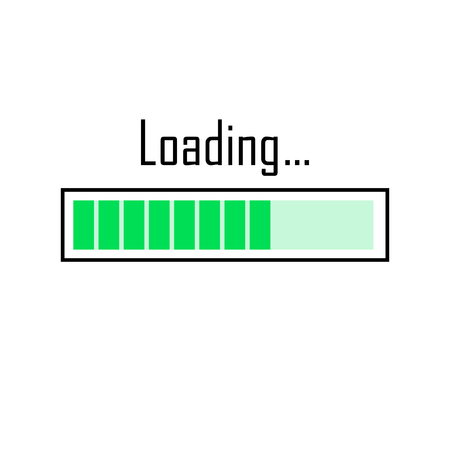 Loading icon bar element. Web Design download timer. flat vector illustration isolate on a white background. easy to useのイラスト素材