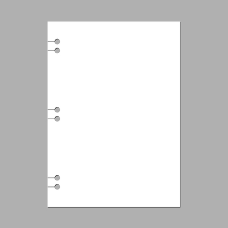 The notebook page is open on a white background. An empty spiral notebookのイラスト素材