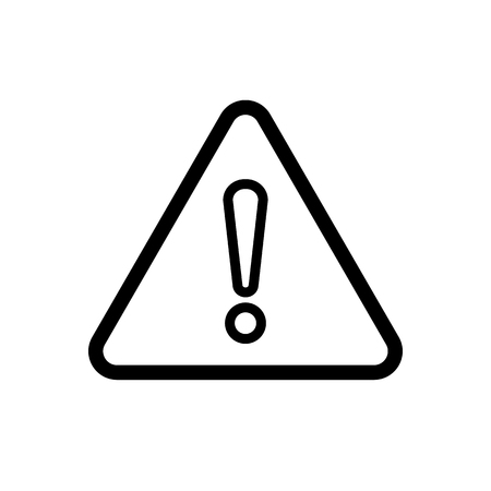 Danger sign vector icon. Attention caution illustration. Business concept sample flat pictogram on white background.のイラスト素材