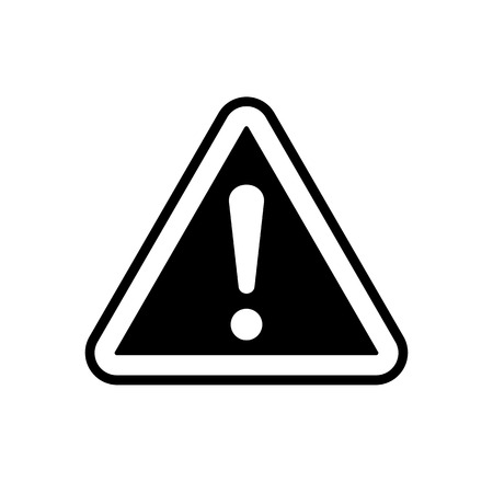 Danger sign vector icon. Attention caution illustration. Business concept sample flat pictogram on white background.のイラスト素材