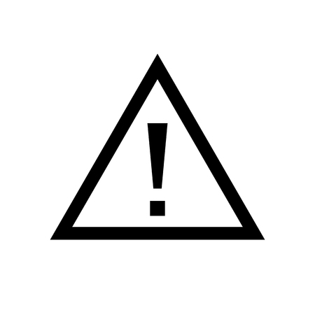 Danger sign vector icon. Attention caution illustration. Business concept sample flat pictogram on white background.のイラスト素材