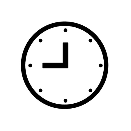 Clock icon in trendy flat style isolated on background. Clock icon page symbol for your web site design Clock icon logo, app, UI. Clock icon Vector illustrationのイラスト素材